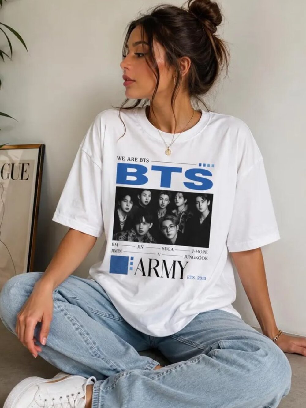 BTS band photo T-Shirt  K-Pop ARMY graphic tee